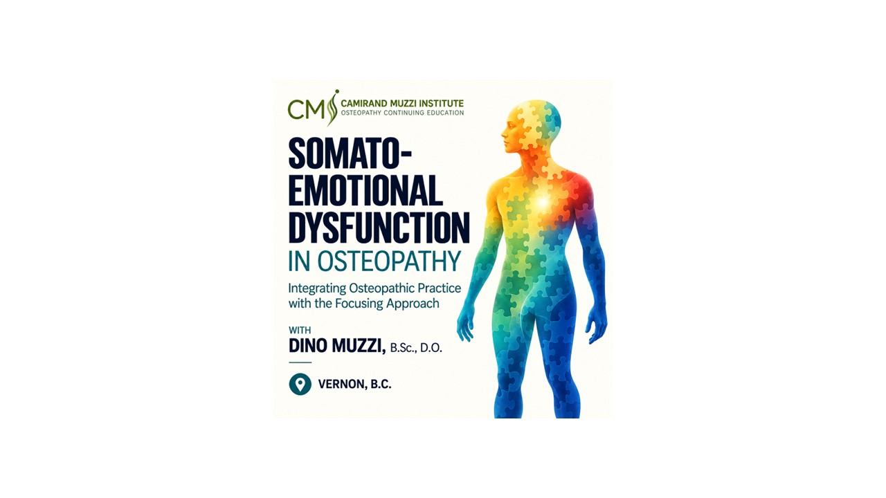 Somato-emotional dysfunction Osteopathy and Focusing. Dino Muzzi D.O.